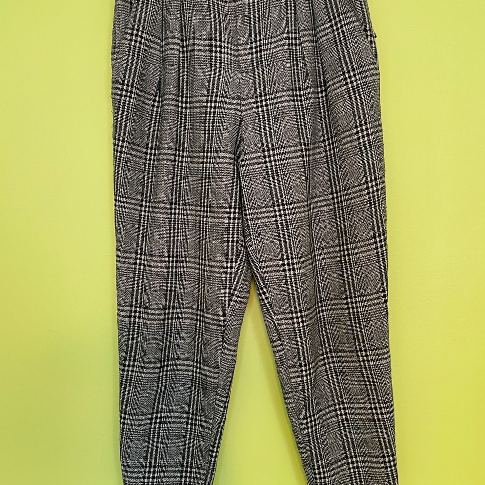 Forever 21 Gray Glen-plaid Tailored Dress Pants